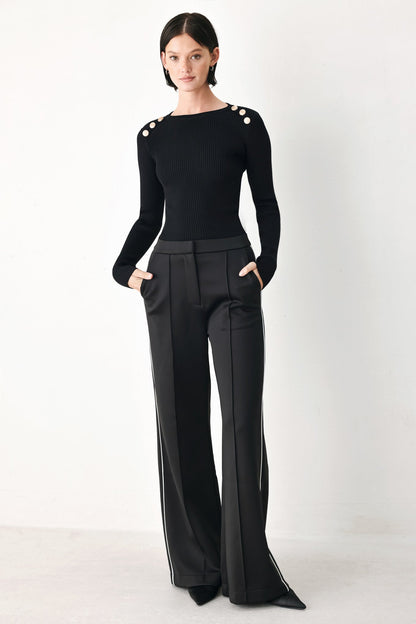 Flying Tomato Chocolate City Stretch Woven Pants in BLACK view 3 - Comfort Stretch - Chocolate Pants Brand (bottom)