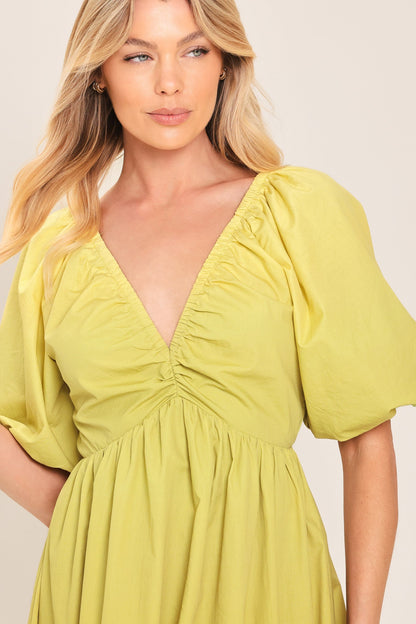 Flying Tomato Citrine Garden Woven Maxi Dress in OMBRE/YELLOW view 3