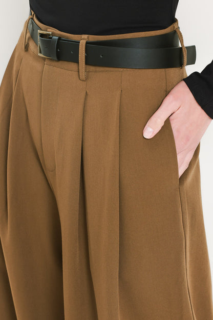 Flying Tomato City Cinch Black/brown Belted Wide-leg Pants view 11 (bottom)