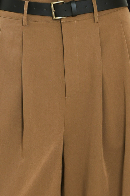 Flying Tomato City Cinch Black/brown Belted Wide-leg Pants view 13 (bottom)