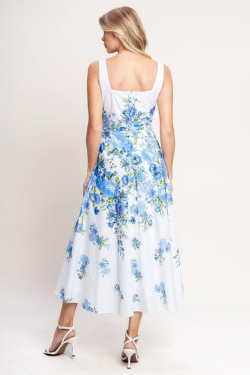 Flying Tomato Classic Bloom Day Woven Midi Dress - MeeeShop Women's Fashion