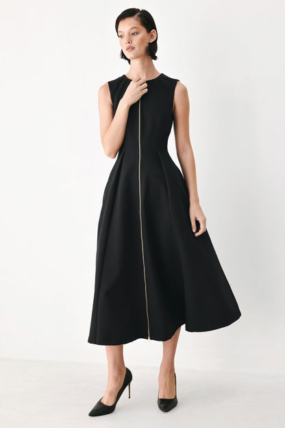 Flying Tomato Clay Modern Sway Woven Midi Dress in DRIED ROSE view 5
