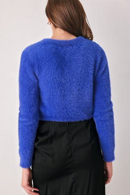 Flying Tomato Color Pop Fuzzy Sweater Top view 10 - Color Pop Hoodie