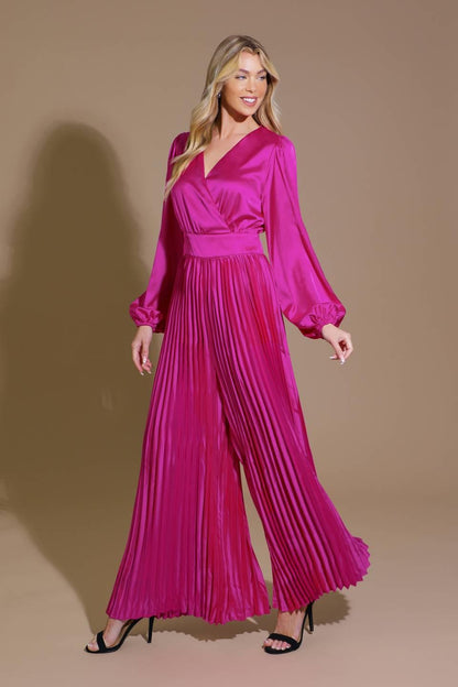 Flying Tomato Crushing on You Satin Jumpsuit in BRIGHT BLUE (one-piece)
