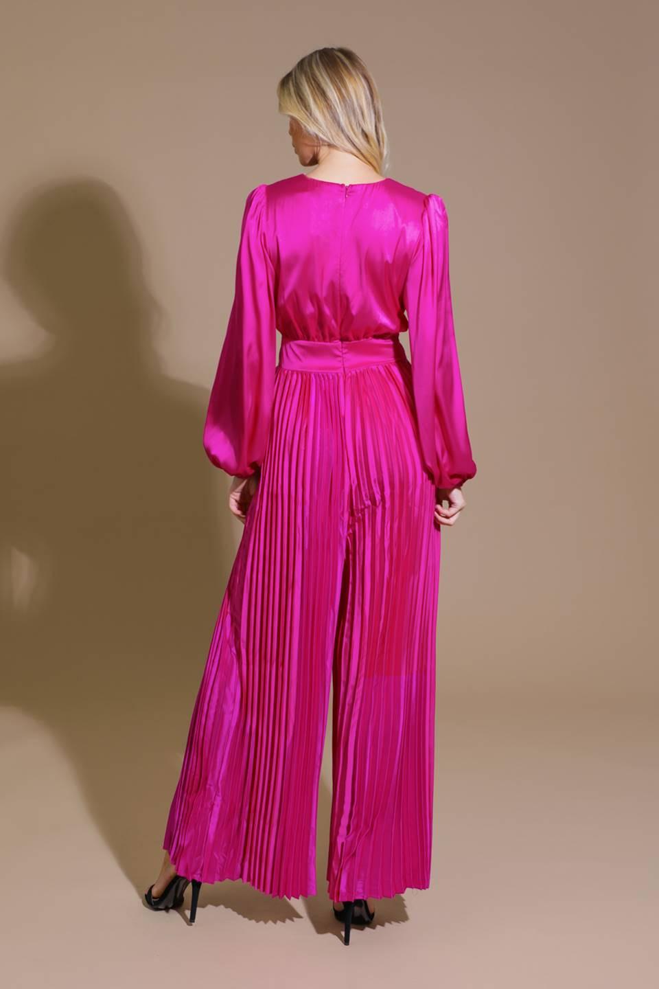 Flying Tomato Crushing on You Satin Jumpsuit in BRIGHT BLUE view 3 (one-piece)