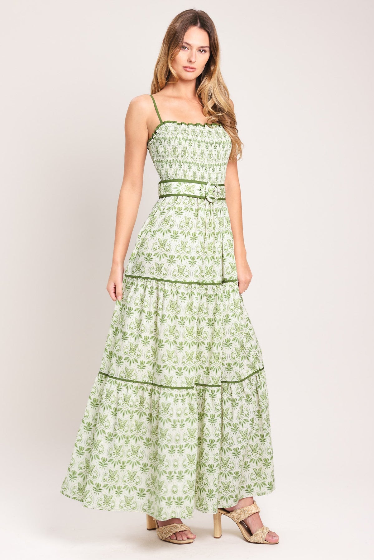 Flying Tomato Dainty Flora Woven Maxi Dress - MeeeShop Women's Fashion