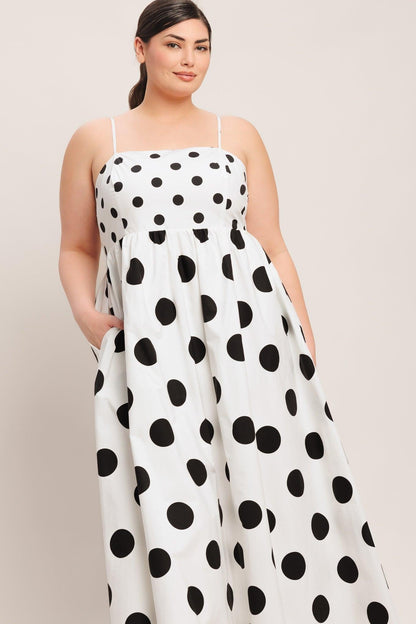 Flying Tomato Dolce Vita Polka Dot Woven Midi Dress view 13 - Pol Dress