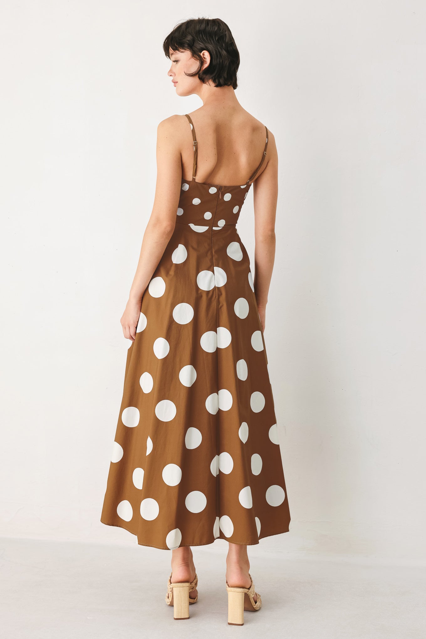Flying Tomato Dolce Vita Polka Dot Woven Midi Dress view 14 - Pol Dress
