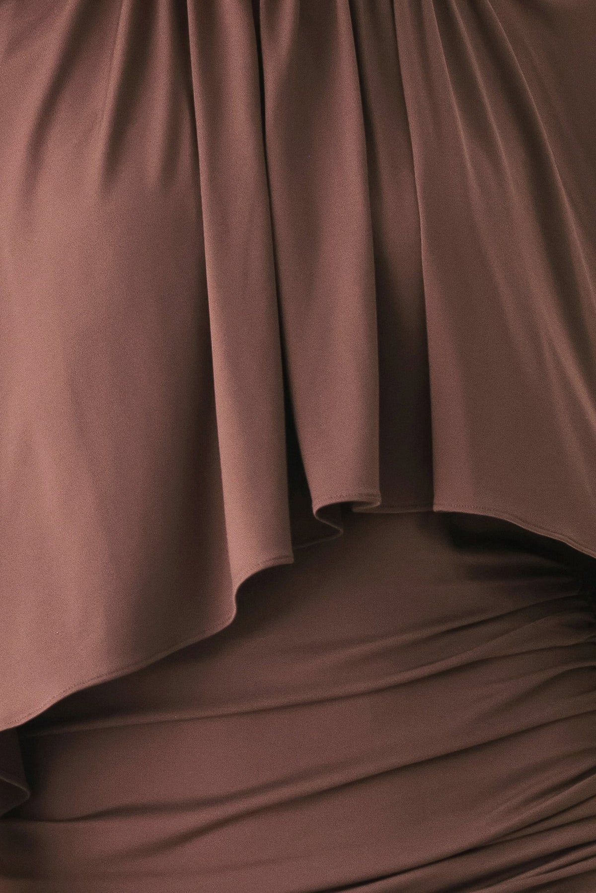 Flying Tomato Dusty Rose Drape Mauve Caplet Shirred Midi Dress view 7 - Dusty Rose Dress For Wedding