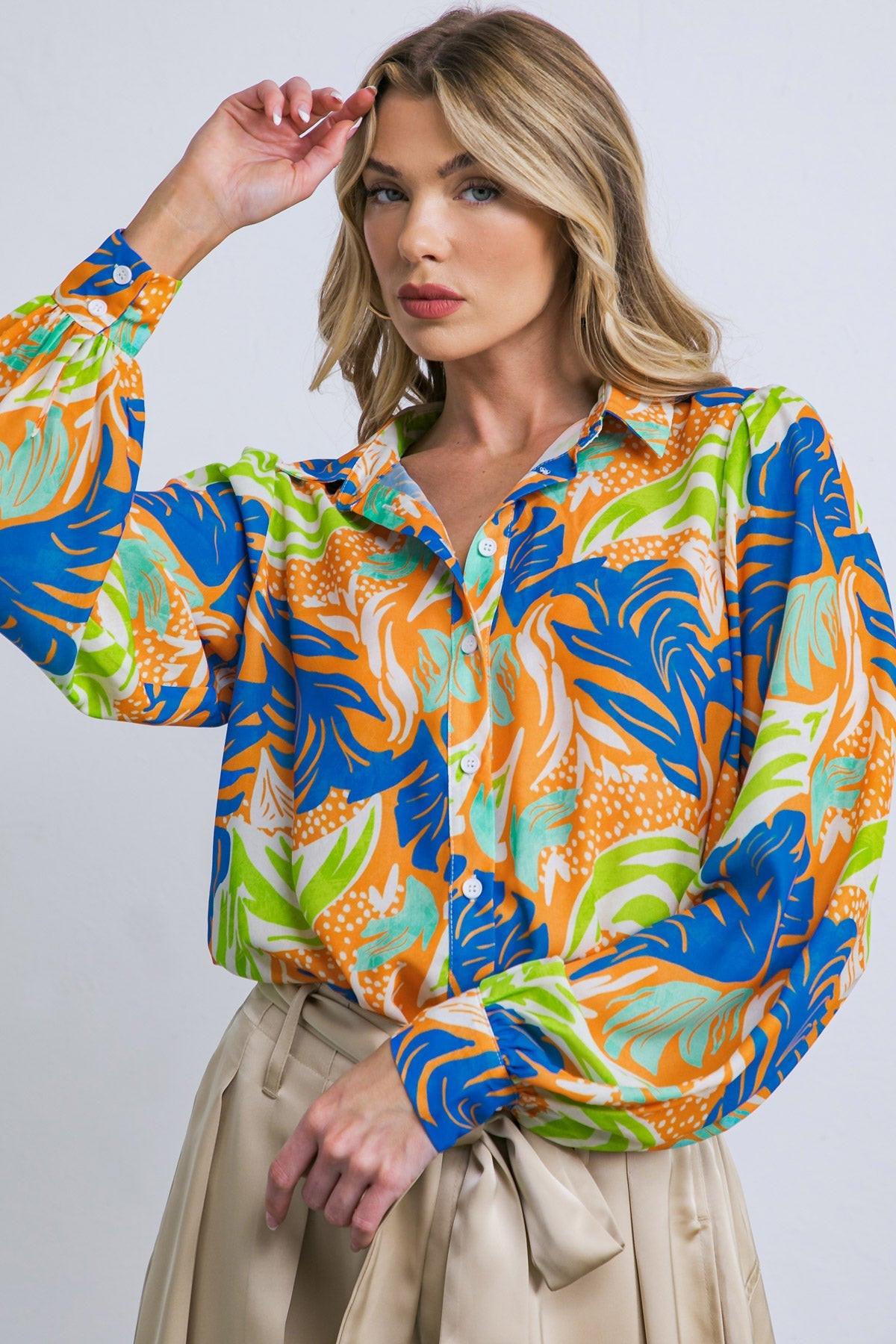 Flying Tomato Esteemed Moment Woven Top in FUCHSIA IVORY - Esteemed Model