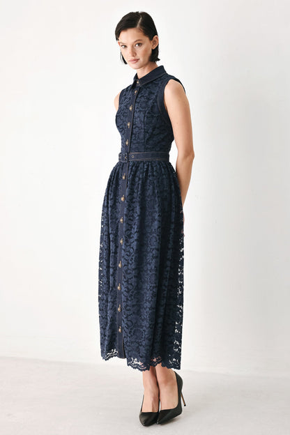 Flying Tomato Evening Lace Chapter Woven Midi Dress view 4 - Evening Lace Dresses Long