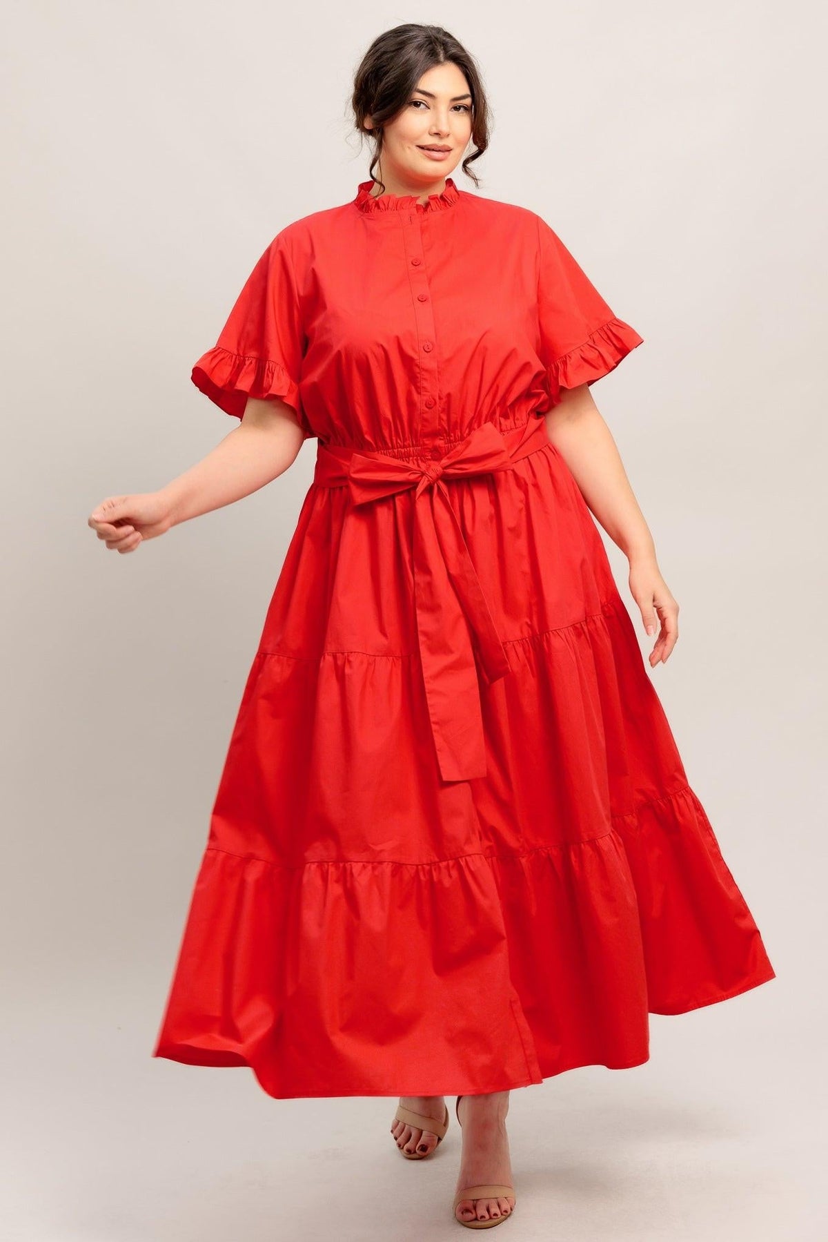 Flying Tomato Feels Like a Compliment Woven Midi Dress - MeeeShop Women's Fashion