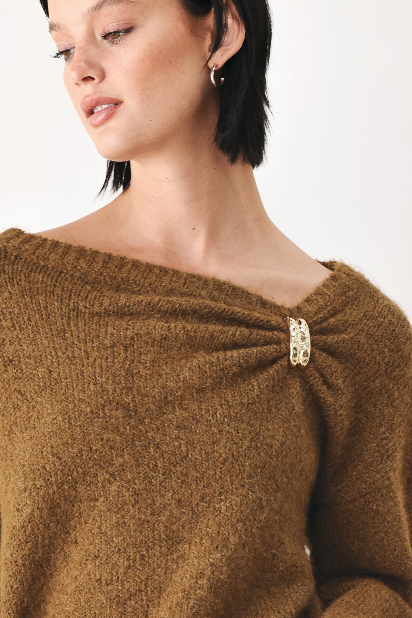 Flying Tomato Fireside Charm Cinched Neck Sweater view 10 - Cinched Sweater (top)