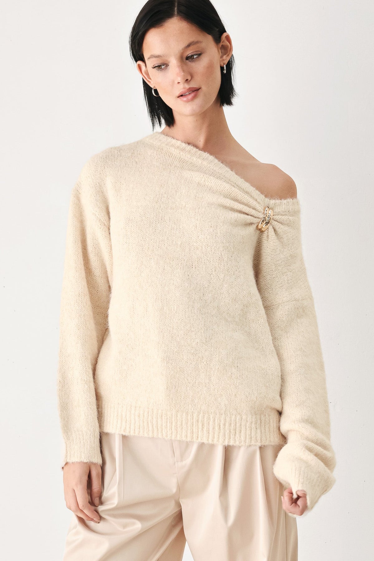 Flying Tomato Fireside Charm Cinched Neck Sweater view 14 - Cinched Sweater (top)