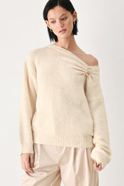 Flying Tomato Fireside Charm Cinched Neck Sweater view 14 - Cinched Sweater (top)