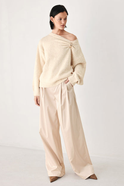 Flying Tomato Fireside Charm Cinched Neck Sweater view 15 - Cinched Sweater (top)