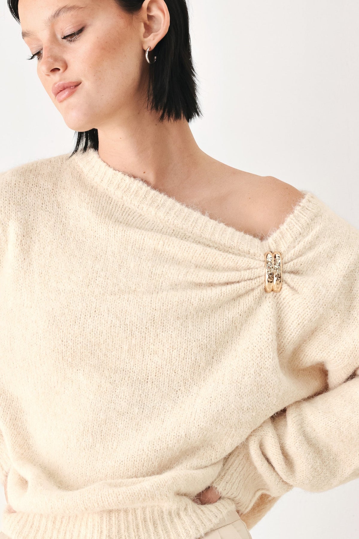 Flying Tomato Fireside Charm Cinched Neck Sweater view 16 - Cinched Sweater (top)