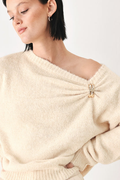 Flying Tomato Fireside Charm Cinched Neck Sweater view 16 - Cinched Sweater (top)