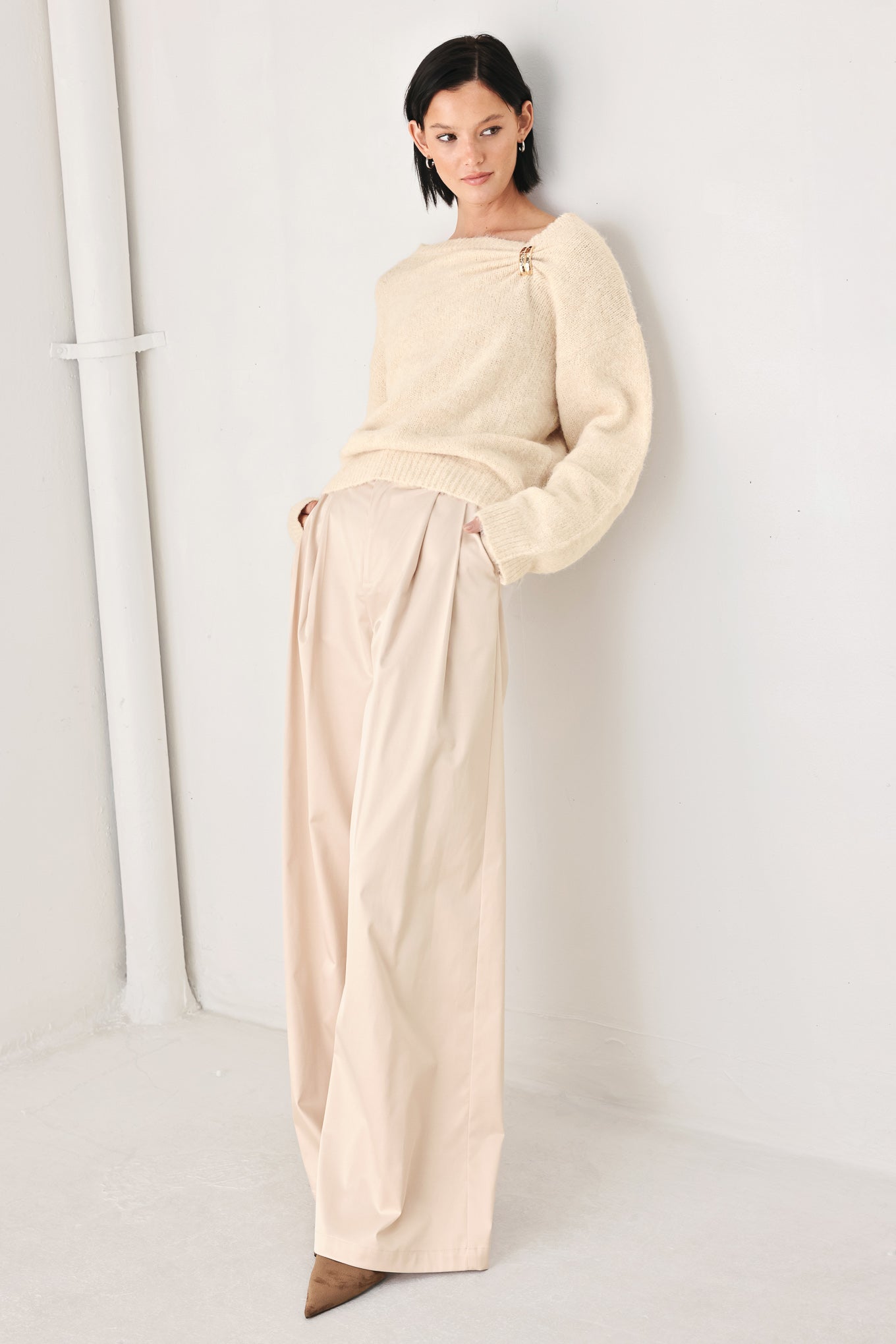 Flying Tomato Fireside Charm Cinched Neck Sweater view 18 - Cinched Sweater (top)