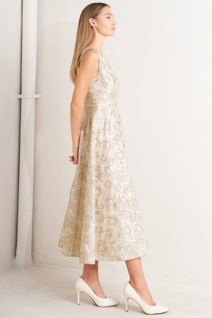 Flying Tomato Gilded Rose Woven Midi Dress view 4 - Gilded Rose Dress Stellar Blade