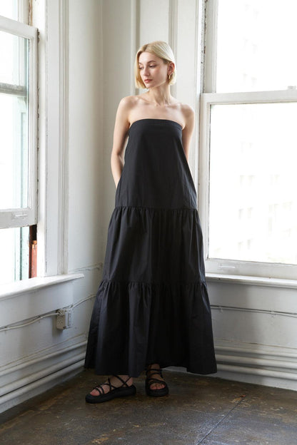 Flying Tomato Girls Just Wanna Have Woven Maxi Dress in BLACK - Girls Dresses Just Jeans
