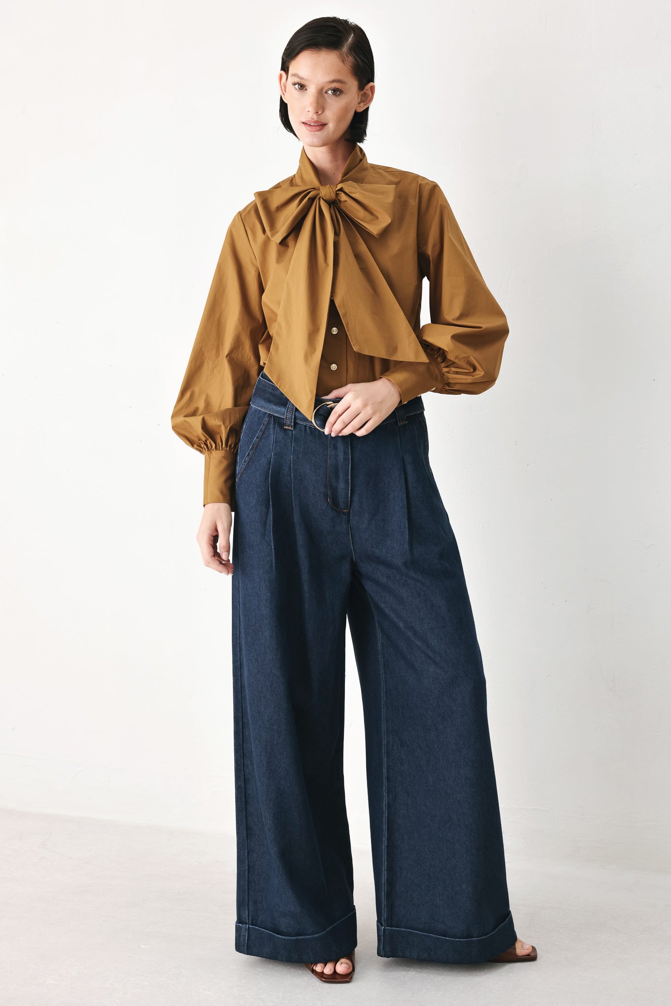 Flying Tomato Golden Brown Cascade Woven Top view 13 - Golden Brown Topaz