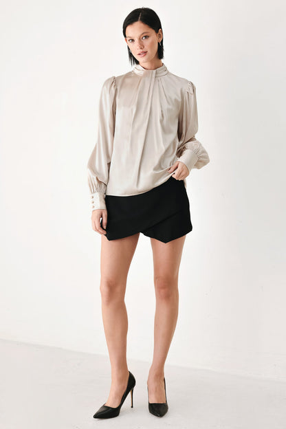 Flying Tomato Golden Hour High Neck Blouse view 11 - Golden Hour Shirt (top)