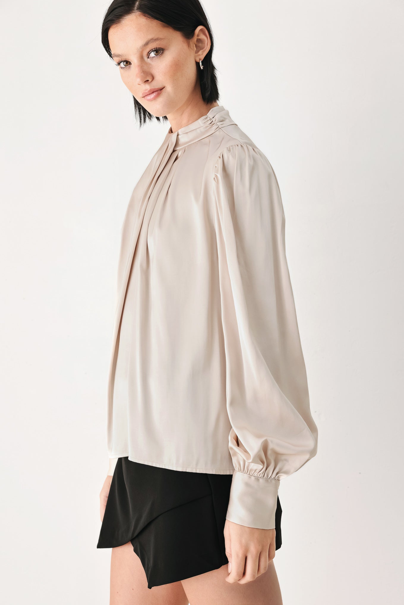 Flying Tomato Golden Hour High Neck Blouse view 12 - Golden Hour Shirt (top)