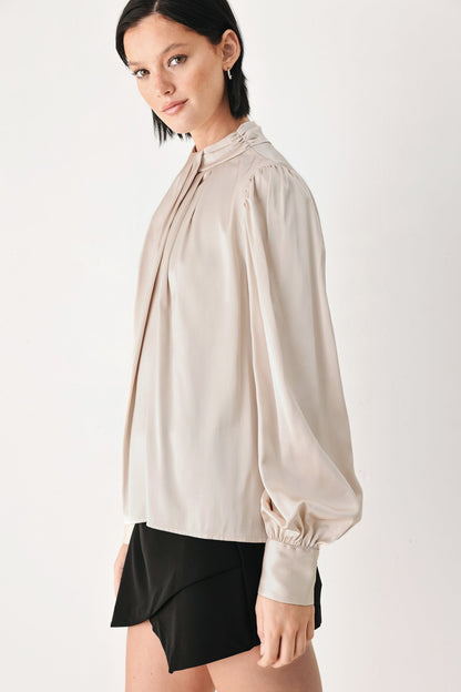 Flying Tomato Golden Hour High Neck Blouse view 12 - Golden Hour Shirt (top)