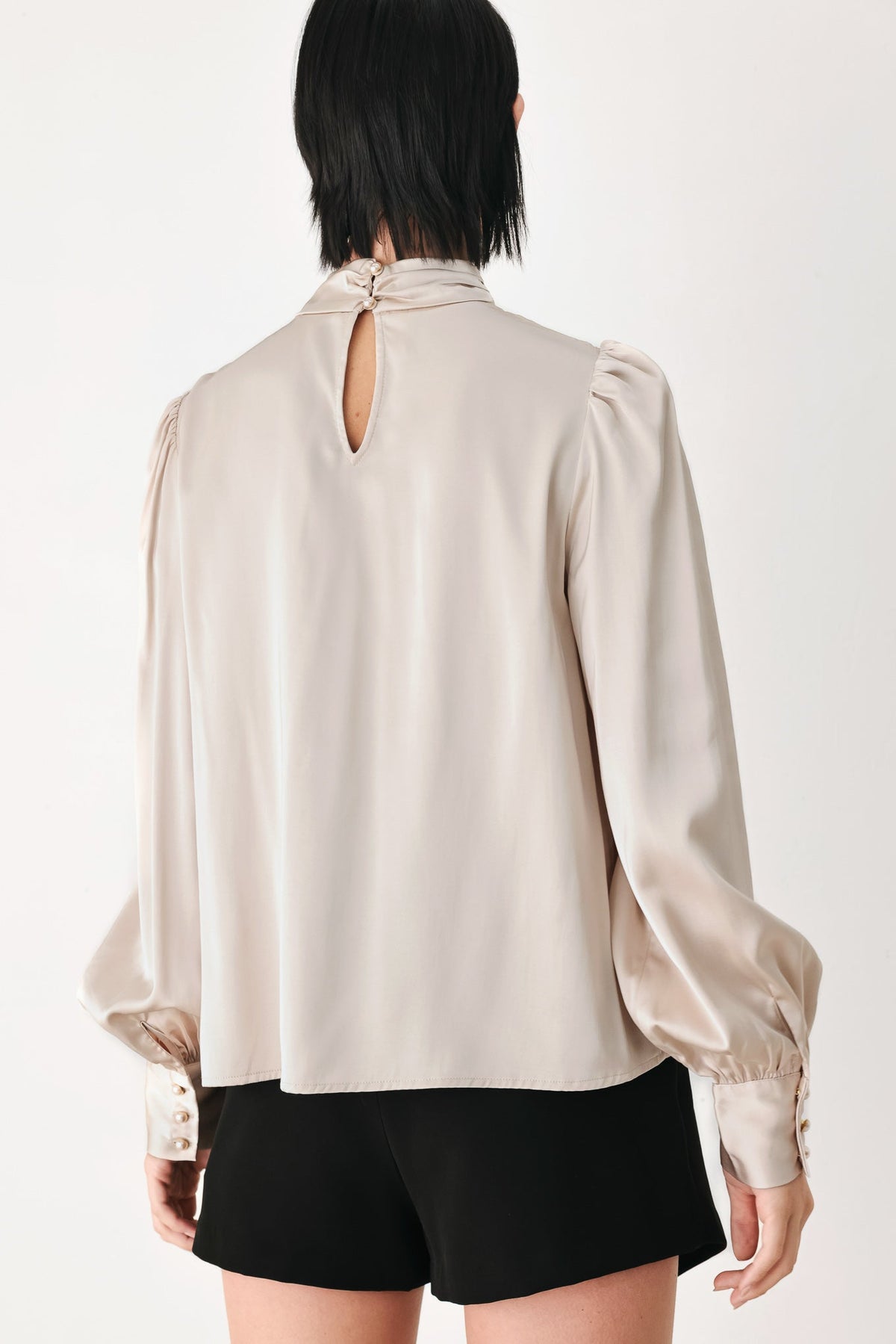 Flying Tomato Golden Hour High Neck Blouse view 14 - Golden Hour Shirt (top)