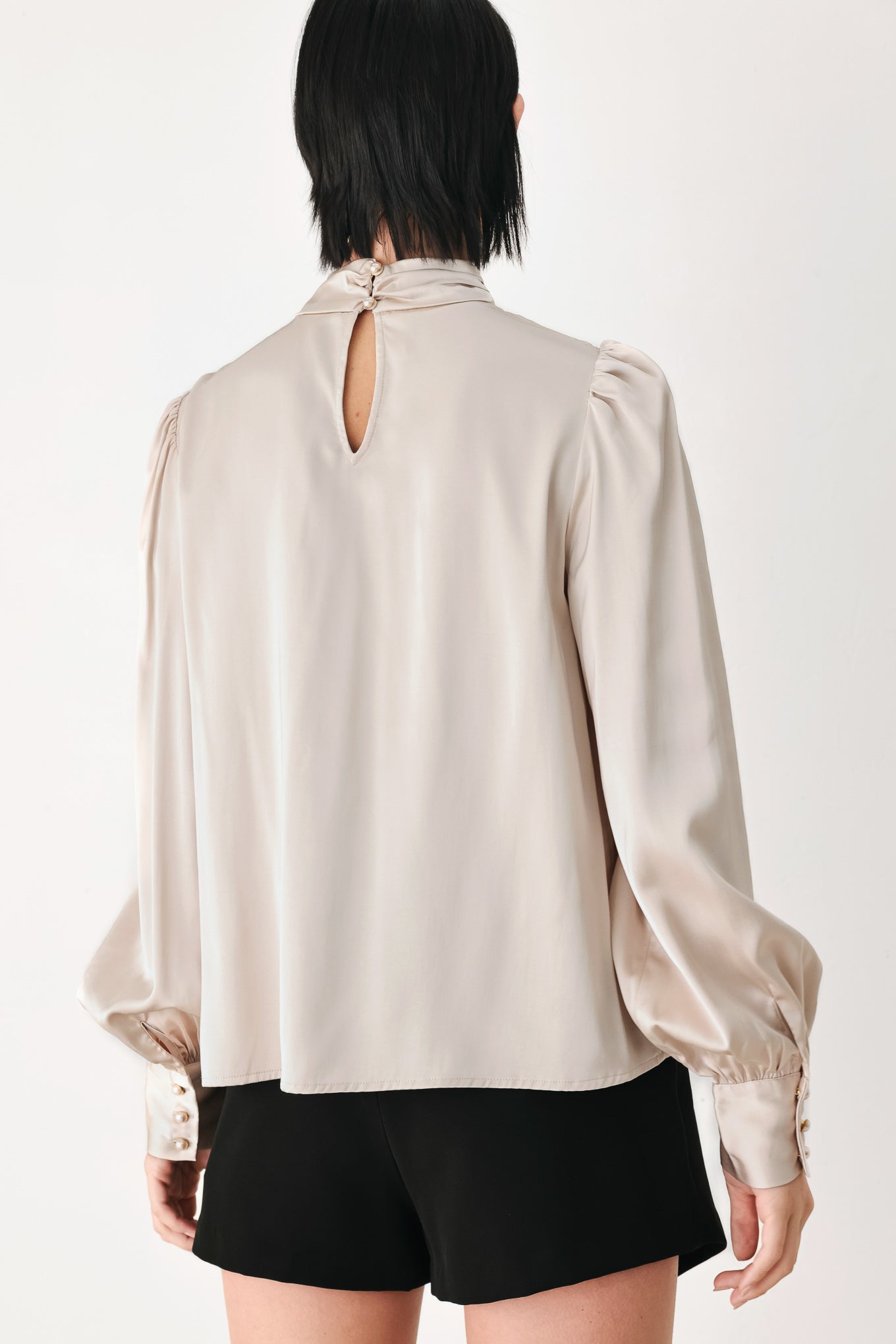 Flying Tomato Golden Hour High Neck Blouse view 14 - Golden Hour Shirt (top)