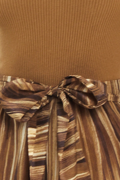 Flying Tomato Golden Quill Romance Midi Dress view 7 - Golden Feather Dress