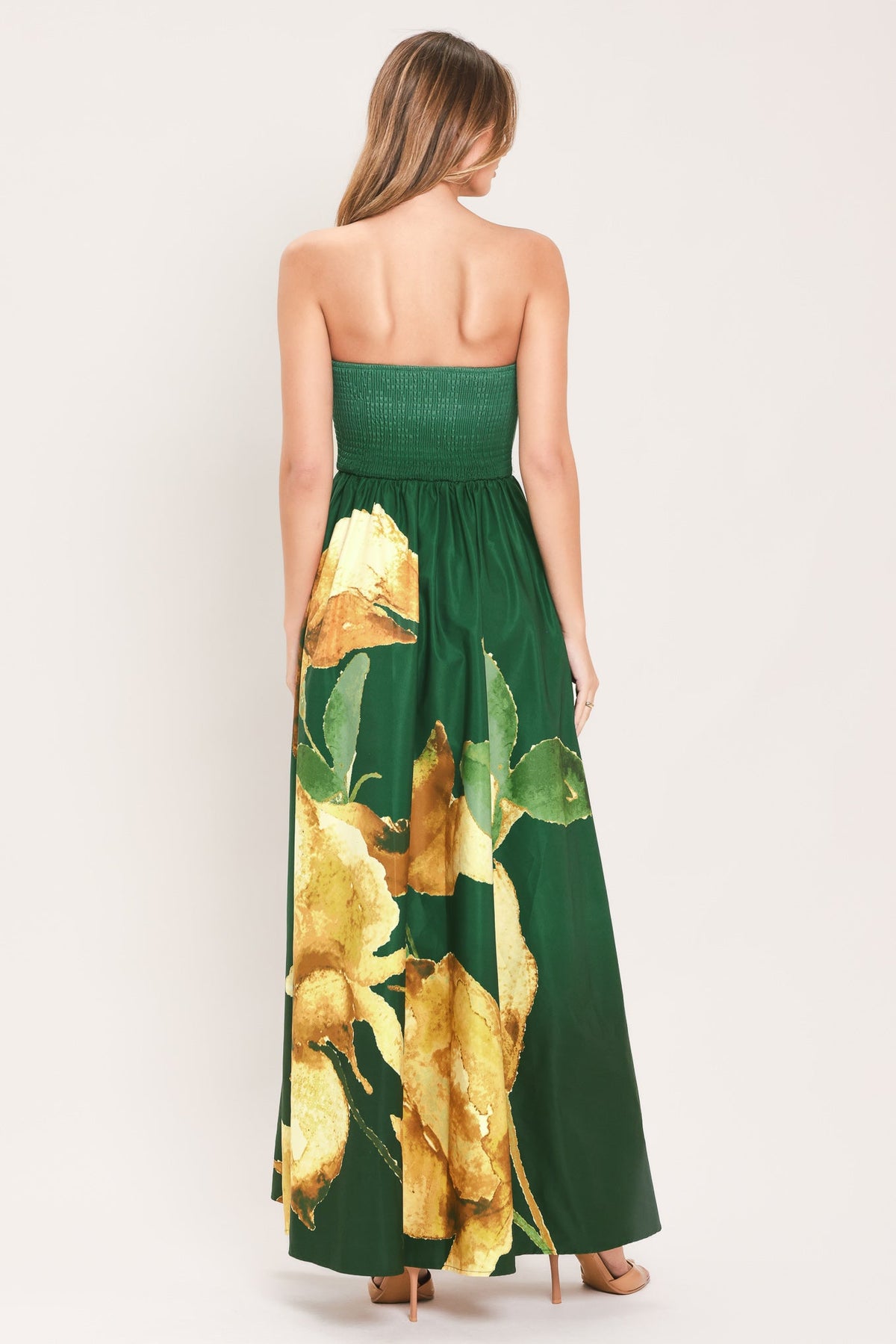 Flying Tomato Golden Rose Afterglow Woven Maxi Dress - MeeeShop Women's Fashion