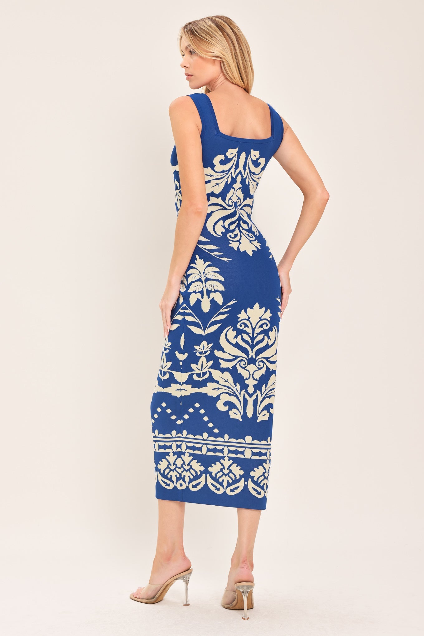 Flying Tomato Greek Isle Glam Jacquard Midi Dress view 11 - Greek Island Dress