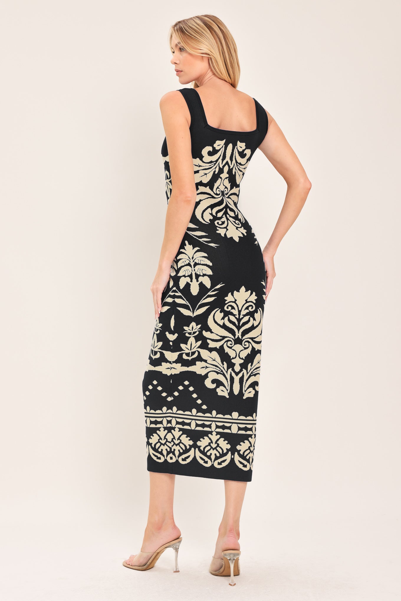 Flying Tomato Greek Isle Glam Jacquard Midi Dress view 8 - Greek Island Dress