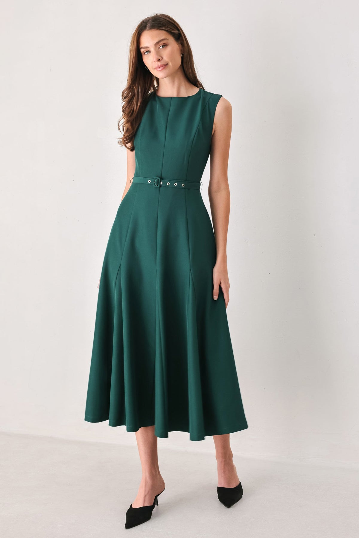 Flying Tomato Hazelnut Ballet Woven Midi Dress view 10
