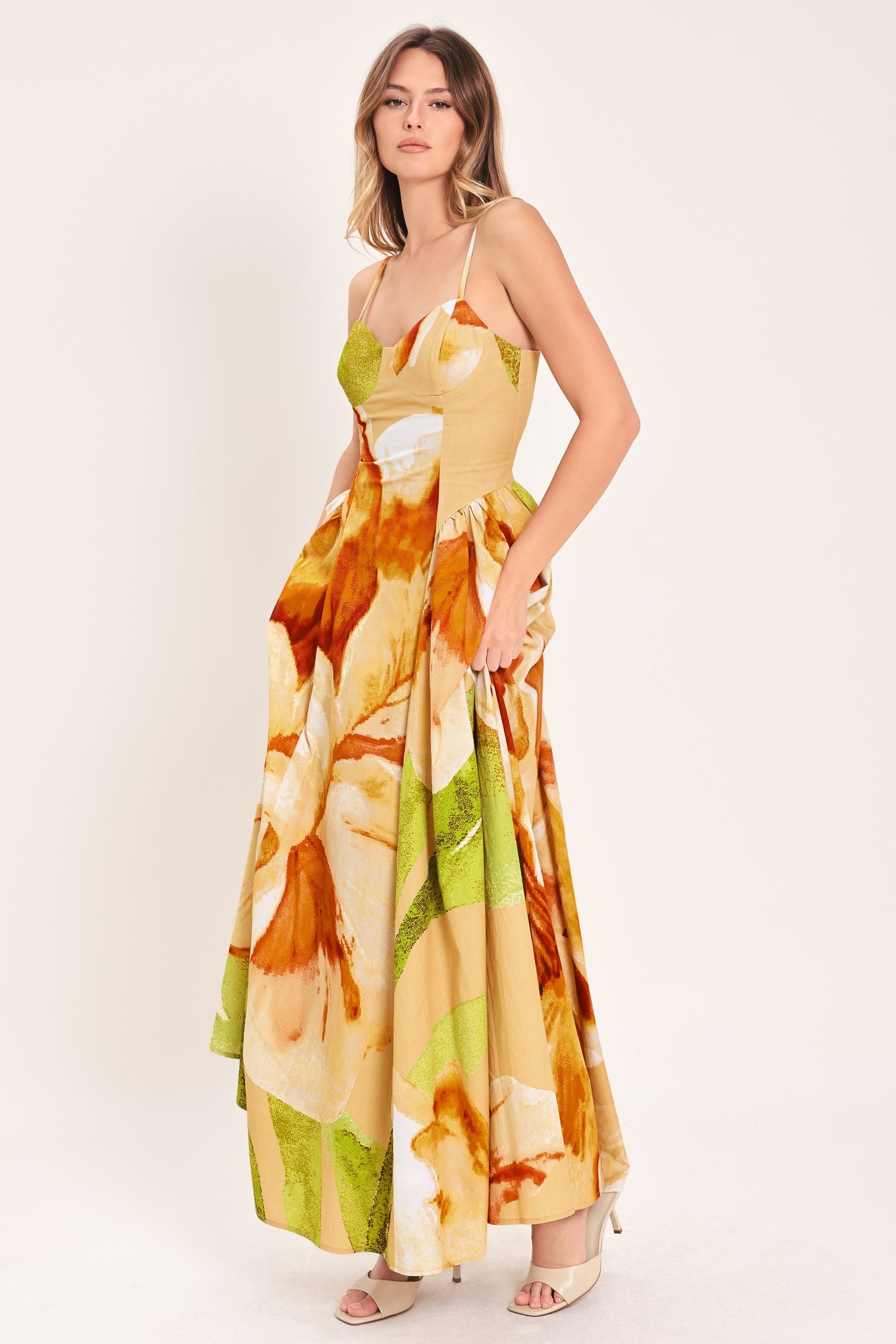 Flying Tomato Limoncello Garden Woven Maxi Dress view 7 - Lemon Garden Dress Code