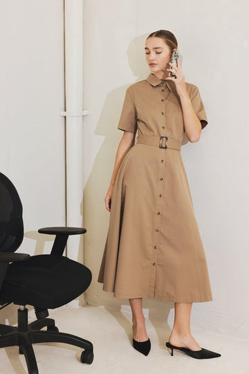 Flying Tomato Lucky Me Woven Midi Dress - MeeeShop Women's Fashion