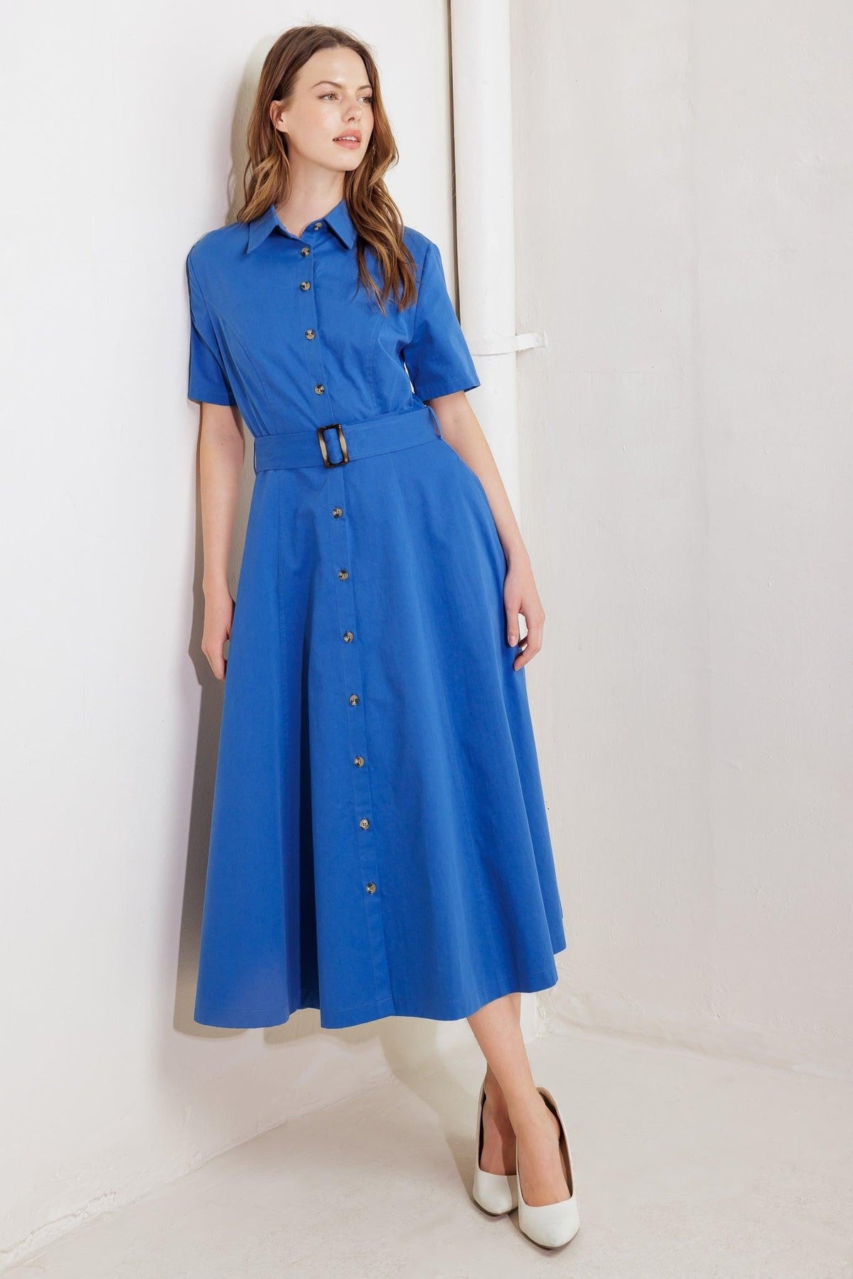 Flying Tomato Lucky Me Woven Midi Dress - MeeeShop Women's Fashion