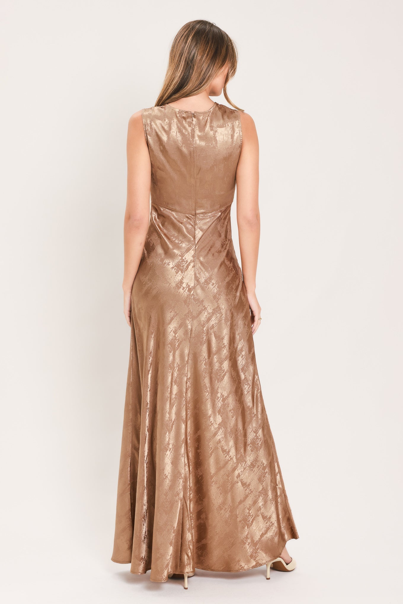 Flying Tomato Luminous Champagne Kiss Woven Maxi Dress view 7
