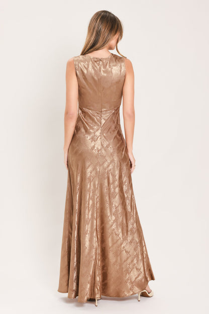 Flying Tomato Luminous Champagne Kiss Woven Maxi Dress view 7