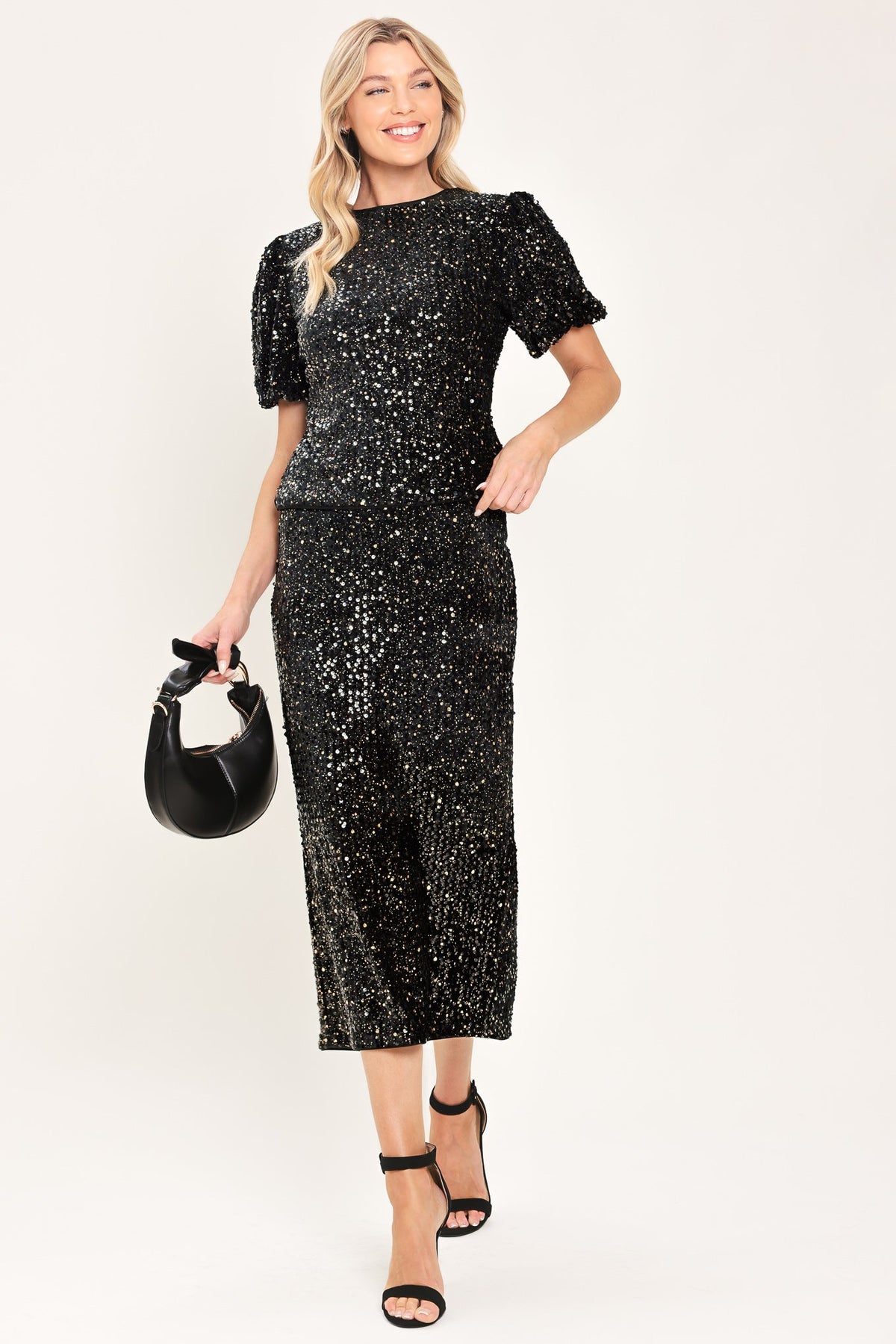Flying Tomato Midnight Edit Black Statement Skirt in BLACK view 4