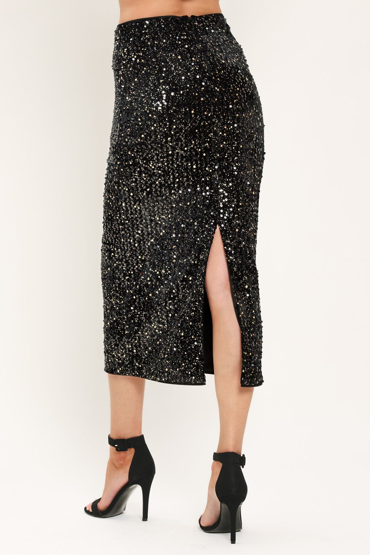Flying Tomato Midnight Edit Black Statement Skirt in BLACK view 6