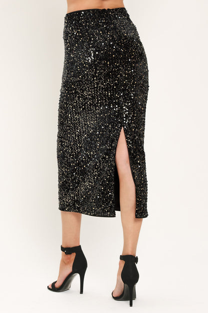 Flying Tomato Midnight Edit Black Statement Skirt in BLACK view 6