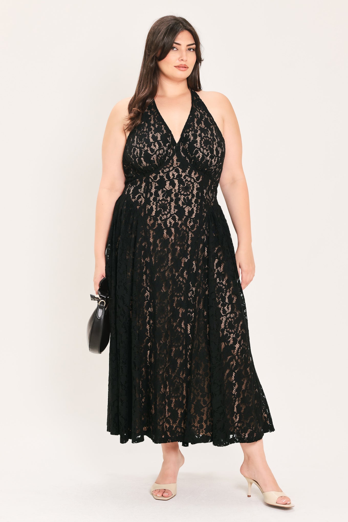Flying Tomato Midnight Garden Halter Woven Lace Midi Dress view 7 - Midnight Garden Dress Code