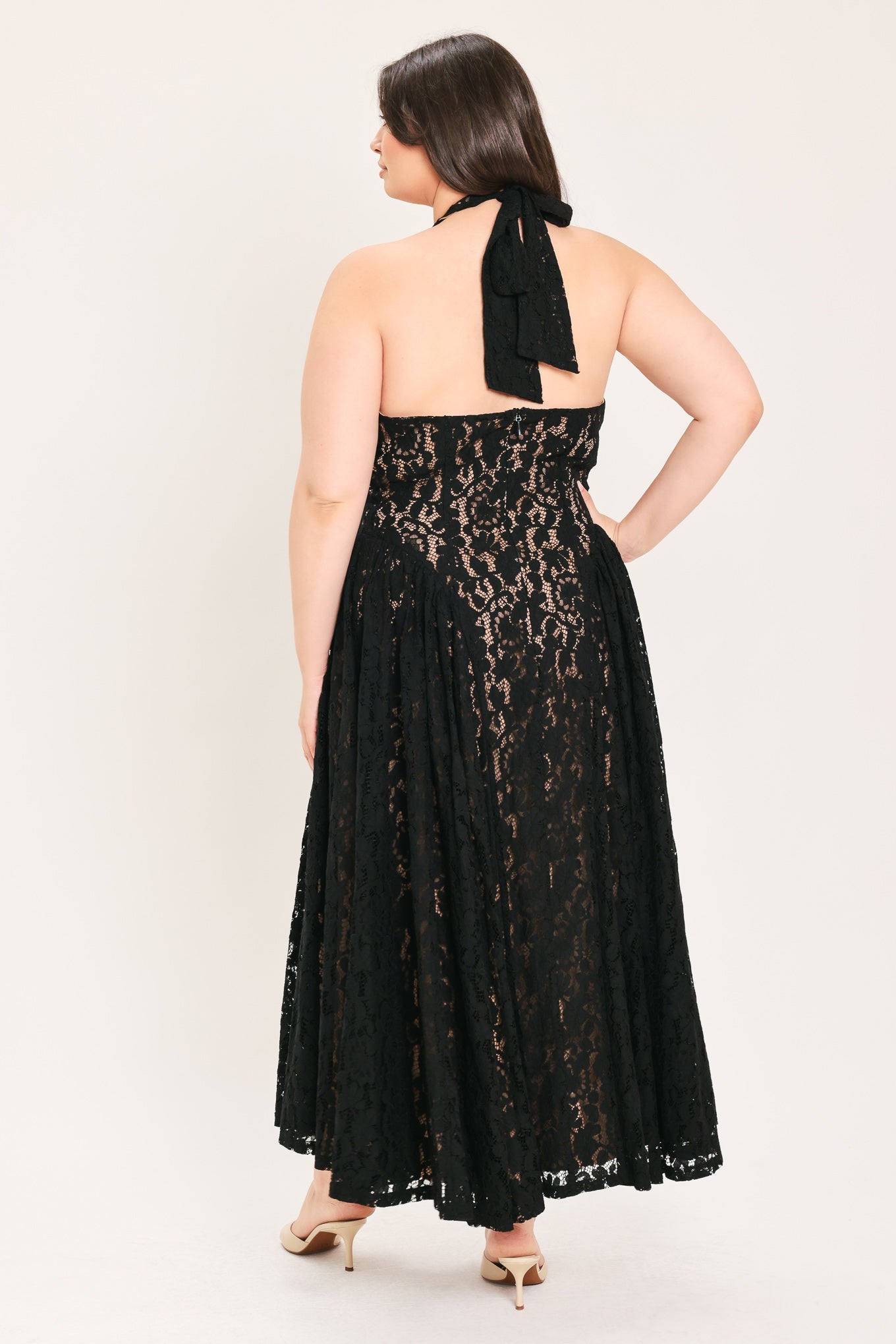 Flying Tomato Midnight Garden Halter Woven Lace Midi Dress view 8 - Midnight Garden Dress Code
