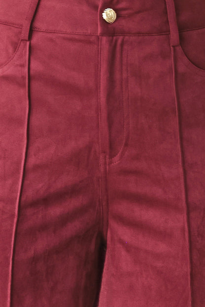 Flying Tomato Midnight Mesa Style Faux Suede Pants view 11 (bottom)
