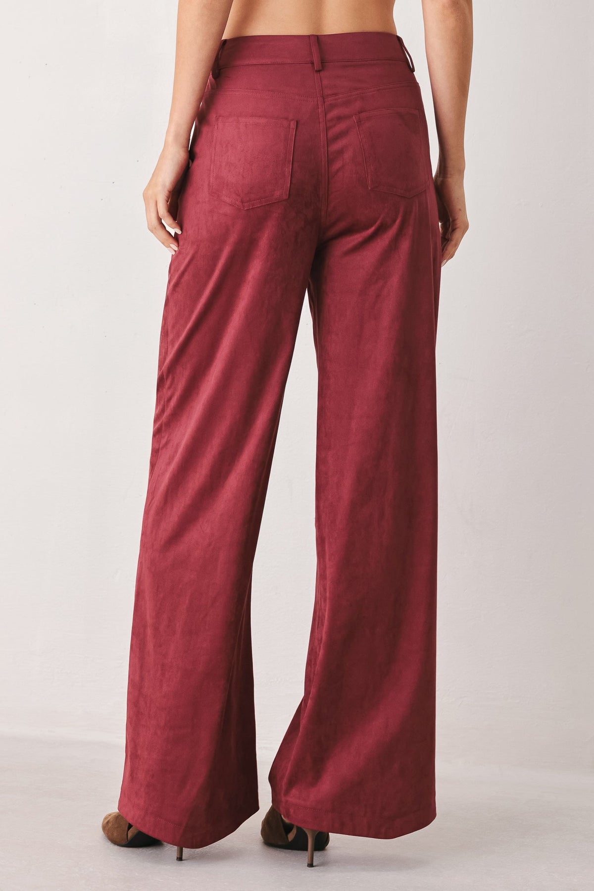 Flying Tomato Midnight Mesa Style Faux Suede Pants view 8 (bottom)