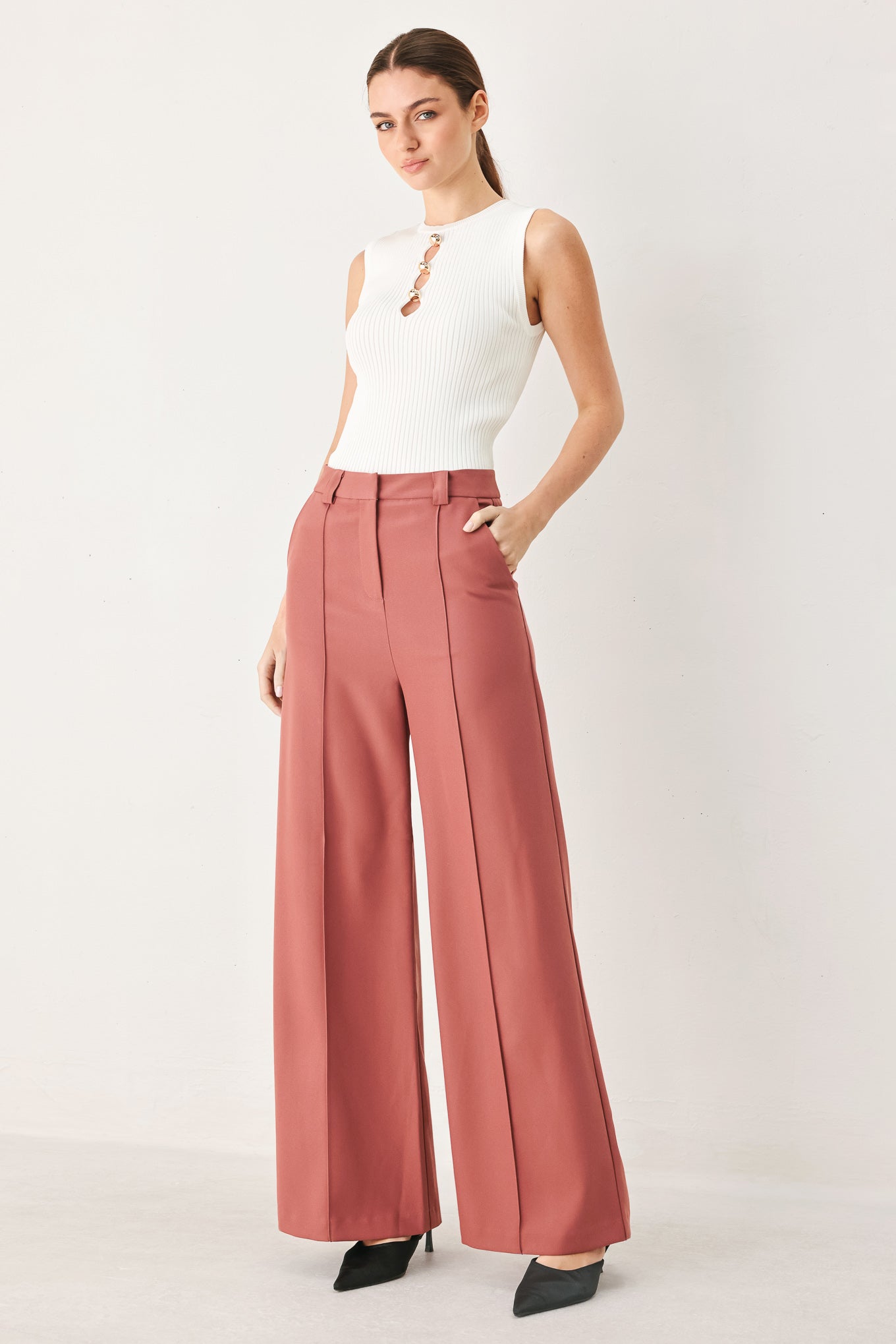 Flying Tomato Modern Flow Woven Pants view 9 - Modest Flowy Pants (bottom)
