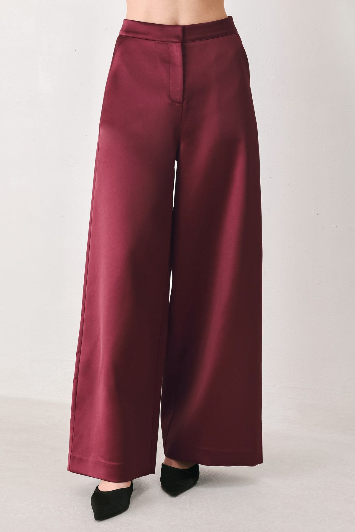 Flying Tomato Modern Noir Black/burgundy Wide-leg Pants view 10 - Neo Noir Pants (bottom)